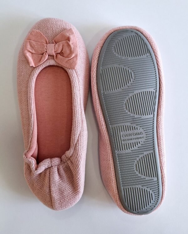 Pantuflas bailarinas ligeras de rizo y algodón