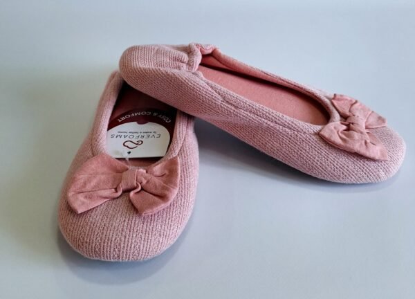 Pantuflas bailarinas ligeras de rizo y algodón
